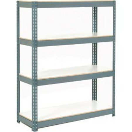 GLOBAL EQUIPMENT Extra Heavy Duty Shelving 48Wx18Dx84H 6 Shelves 1500 lbs. Cap. Per Shelf GRY 717519